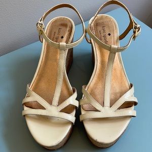 Kate Spade New York Ivory Wedge Sandal